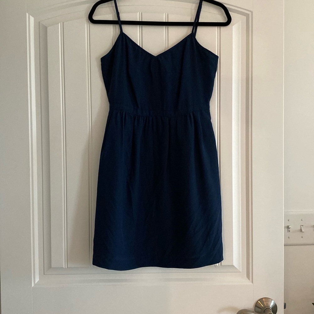 J. Crew navy dress with pockets with pockets